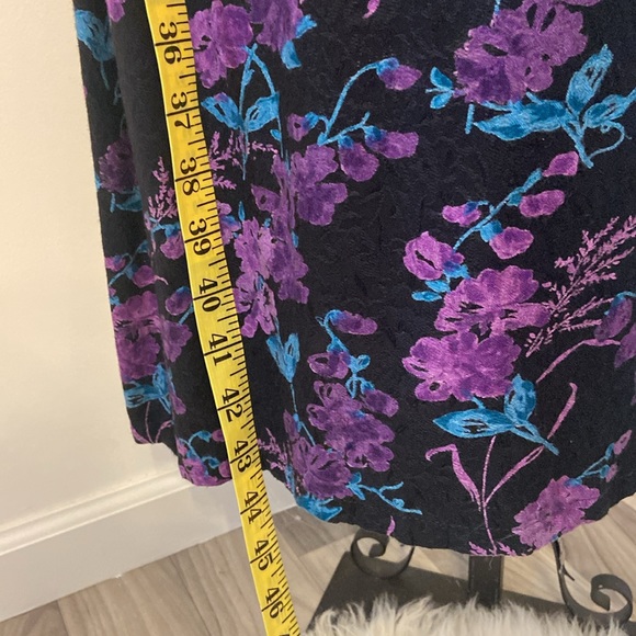 Vtg Sarah Elizabeth Black Teal Purple Embroidered Beaded Dress Jacket Set Sz 10 - Picture 11 of 11